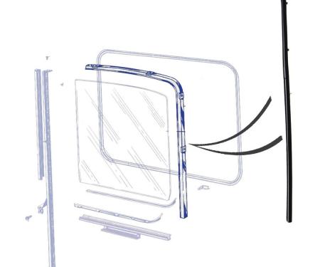 Dennis Carpenter Door Glass Run - 1956 Ford Truck B6C-8121508-A