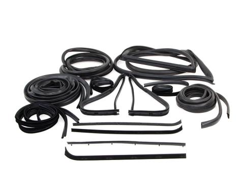 AMD Complete Weatherstrip Seal Kit (16pcs), 73-79 F-Series Pickup w/o Weatherstrip Trim Groove X599-4573-S