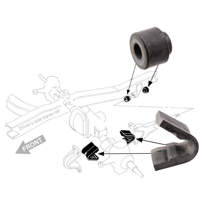 Dennis Carpenter Radius Arm Bushing and Axle Kit - 1978-79 Ford Truck, 1978-79 Ford Bronco D8TZ-3B203-KIT