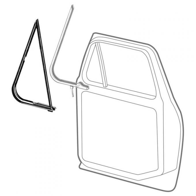 Dennis Carpenter Vent Window Rubber Seals - Right Side - 1973-79 Ford Truck, 1978-79 Ford Bronco D3TZ-1021448-A