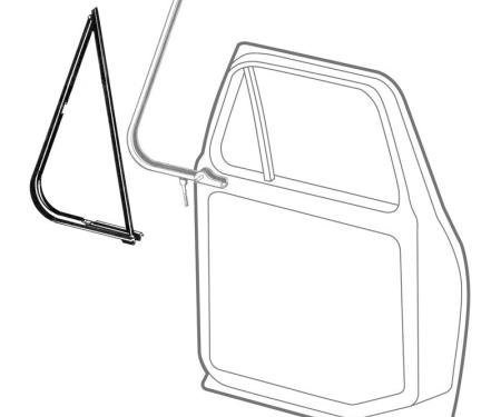 Dennis Carpenter Vent Window Rubber Seals - Right Side - 1973-79 Ford Truck, 1978-79 Ford Bronco D3TZ-1021448-A