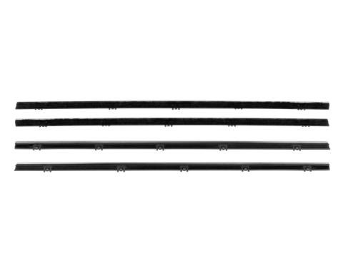 Metro Moulded Parts Window Sweeper Kit, 67-72 GM Truck and Suv, with Chrome Bead, Set of 4 WC 5900-14