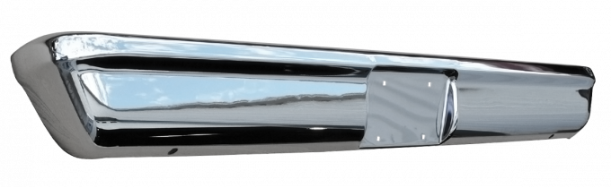 Key Parts '67-'72 Custom "Smoothie" Fleetside Rear Bumper, Chrome SLC-003