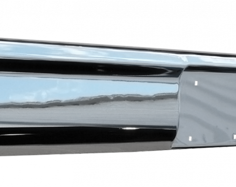 Key Parts '67-'72 Custom "Smoothie" Fleetside Rear Bumper, Chrome SLC-003