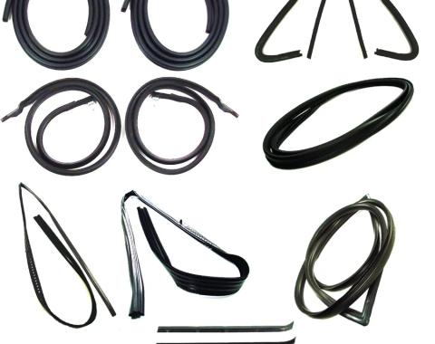 AMD Weatherstrip Kit, Full, w/o Reveal Trim Groove, w/ 2pc Vent Window Seal, 13pcs, 81-85 Chevy GMC C/K Pickup Truck X599-4081-S