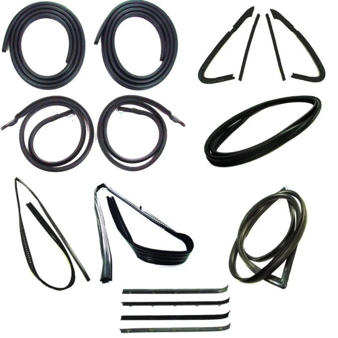 AMD Weatherstrip Kit, Full, w/o Reveal Trim Groove, w/ 2pc Vent Window Seal, 13pcs, 81-85 Chevy GMC C/K Pickup Truck X599-4081-S