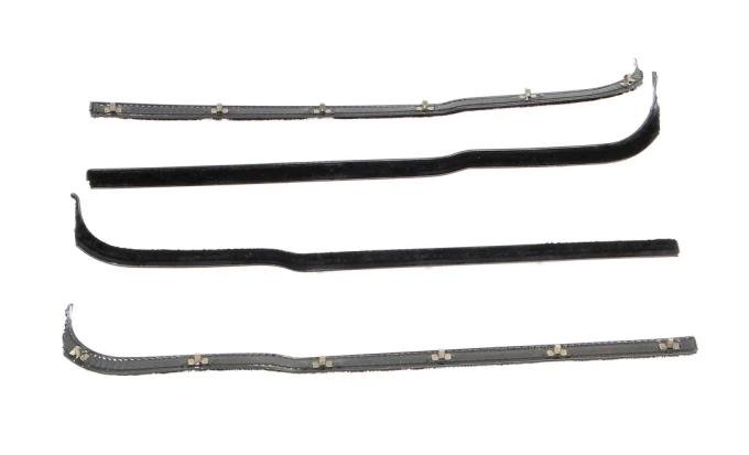 Montco Inc / Repops Front Door Beltline Window Felts, Black, 4pcs, 61-66 Ford F100 F250 F350 Pickup R-FT104