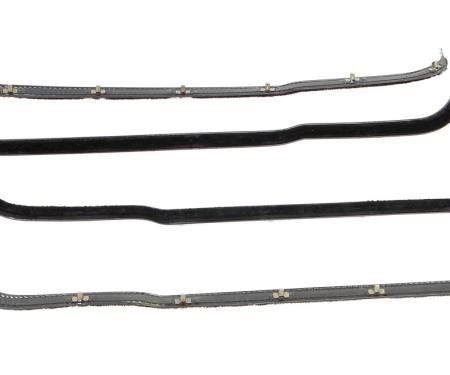 Montco Inc / Repops Front Door Beltline Window Felts, Black, 4pcs, 61-66 Ford F100 F250 F350 Pickup R-FT104