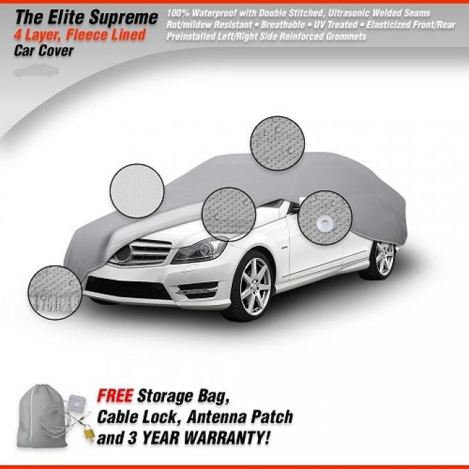 Elite Supreme™ Fleece Lined Truck Cover, Gray (Size T2), fits Full Size Pickups with Regular Cab & 8' Bed up to 233" or 19' 5"