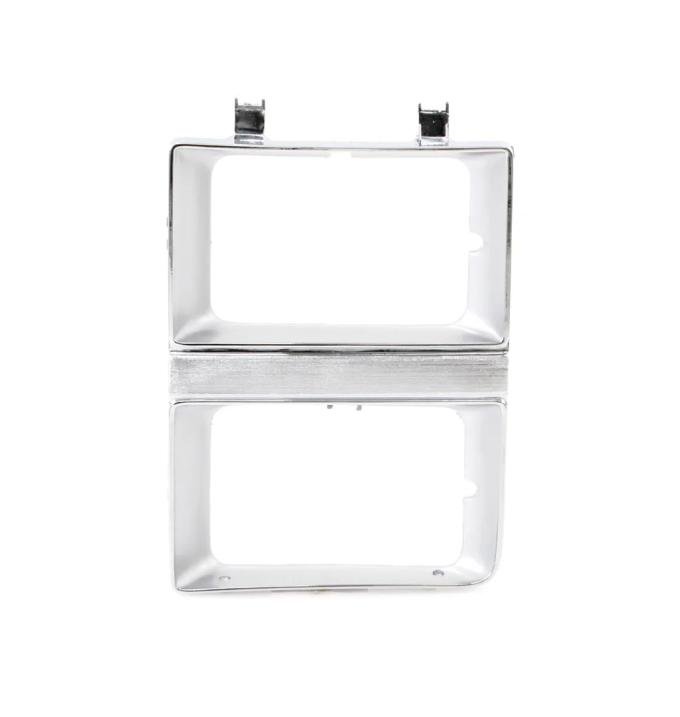 AMD Headlamp Bezel, Chrome, Dual Headlight, LH, 81-82 Chevy GMC C/K Pickup Blazer Jimmy Suburban X145-4081-3L