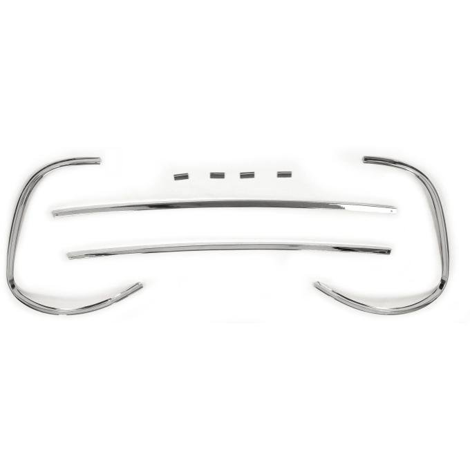 Golden Star 1955-1959 Chevy C10 P/U Front Window Moulding 4 Piece Set Stainless Chrome WS07-55S
