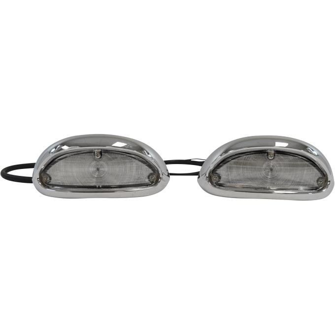 Golden Star 1955 Chevy All Parking Light Assembly Pair PL13-55P