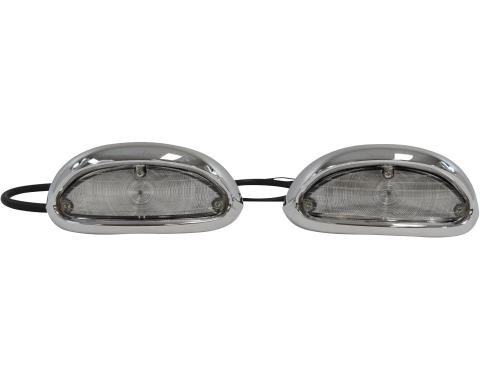 Golden Star 1955 Chevy All Parking Light Assembly Pair PL13-55P