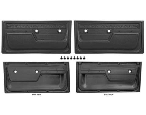 Golden Star 1972 Chevy Blazer, Jimmy, Suburban Plastic Front Door Panel Set, Black DO07-72DP