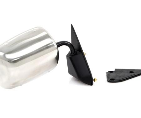 AMD Outside Door Mirror, Stainless Below Eyeline, RH, 88-98 Chevy GMC C/K Pickup Truck SUV X570-4088-SR