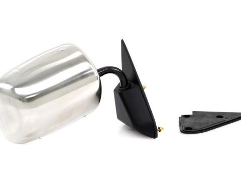 AMD Outside Door Mirror, Stainless Below Eyeline, RH, 88-98 Chevy GMC C/K Pickup Truck SUV X570-4088-SR