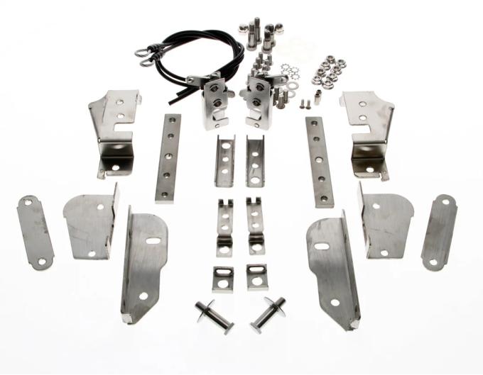 AMD Hidden Tailgate Latch Kit (Complete Stainless), 47-87 Chevy GMC Stepside Pickup; 48-87 Ford Flareside Pickup X927-4000-3S