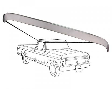 Dennis Carpenter Door Window Vent Shade - 1973-79 Ford Truck, 1978-79 Ford Bronco    D3TZ-18246