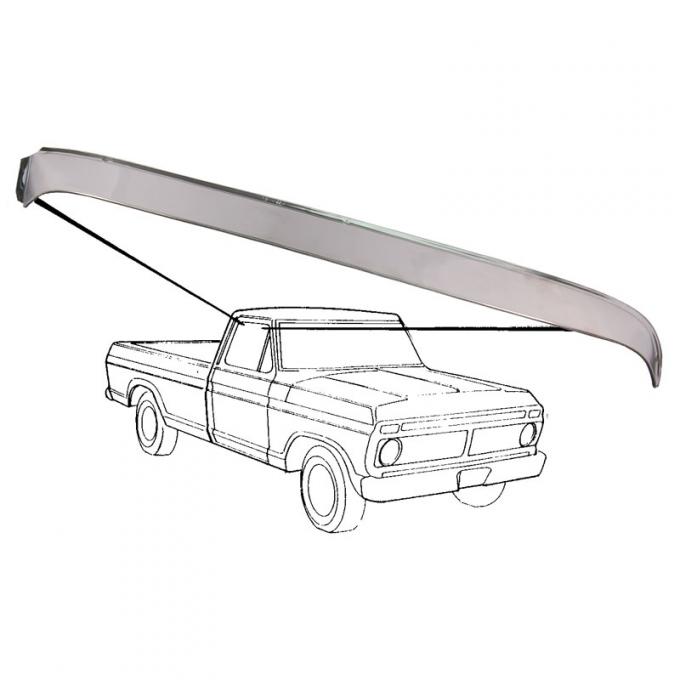 Dennis Carpenter Door Window Vent Shade - 1973-79 Ford Truck, 1978-79 Ford Bronco    D3TZ-18246