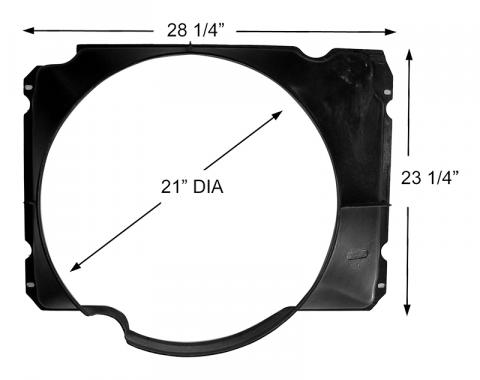 Dennis Carpenter Fan Shroud - Radiator - 360, 390 - 1975-76 Ford Truck D4TZ-8146-A