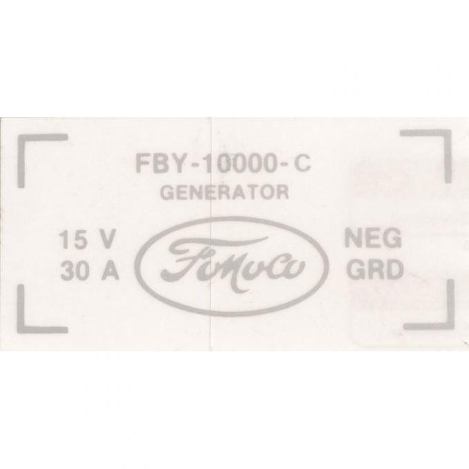 Dennis Carpenter Decal - Generator - 1957 Ford Truck, 1957 Ford Car   DF-69