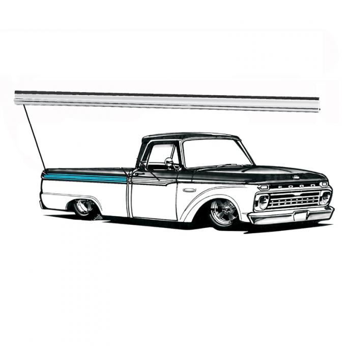Dennis Carpenter Bed Side Molding - Short Wheel Base - 1965-66 Ford Truck C5TZ-9929038-BPR