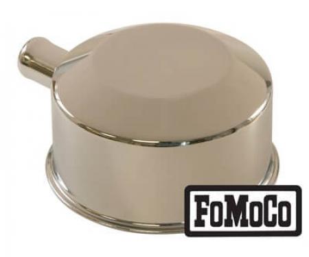 Scott Drake 1965 Ford Mustang 65-66 Oil Cap with Tube (FoMoCo Logo, Chrome) C5ZZ-6766-D