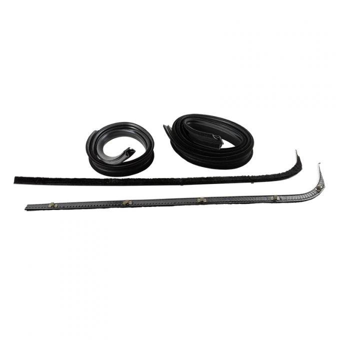 Dennis Carpenter Door Glass Anti-Rattler Kit - with Stainless Bead - 1967-71 Ford Truck C7TZ-8121460-SS