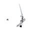 AMD Sunvisor Bracket, Chrome, LH, 60-66 Chevy GMC C/K Pickup Truck Suburban (with screws) X646-4060-LS