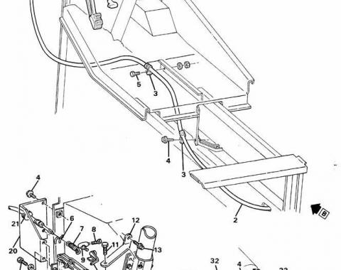 GM Rear Parking Brake Cable Assembly, NOS 15625481