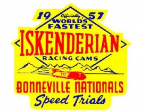 Window Decal, Bonneville Iskenderian Cams, 1957