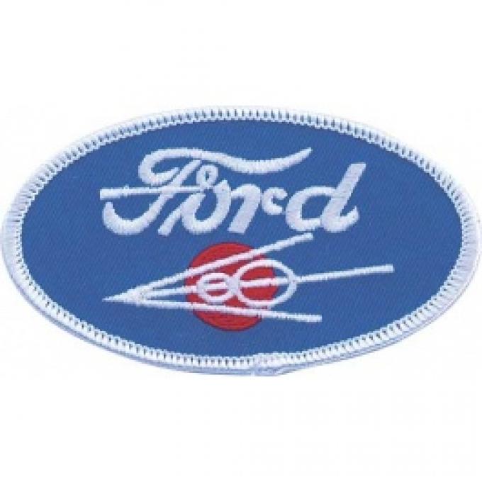 Cloth Patch, Oval Ford V8 Emblem