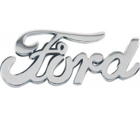 Ford Script Emblem, Chrome Plated, Peel & Stick Type, 3 Long X 1/2 High
