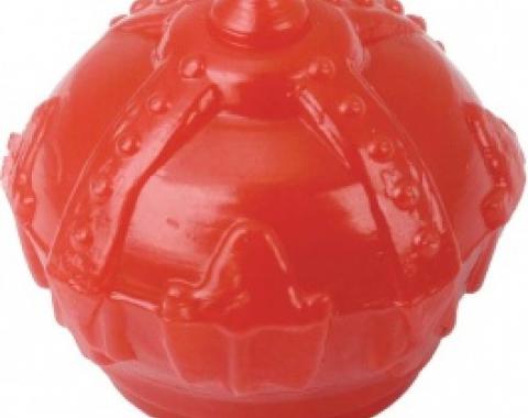 Tire Valve Stem Cap Set, Plastic, 5 Pieces, Red Crowns, 1955-79