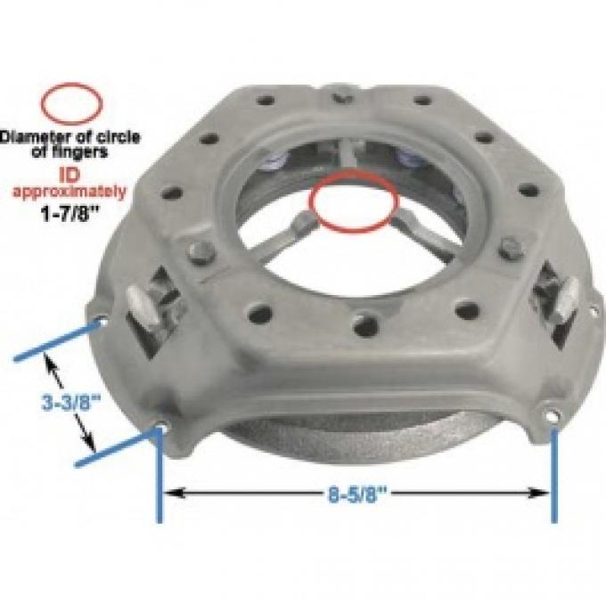 Ford Clutch Pressure Plate, 11 Diameter, 6 & 8 Cylinder