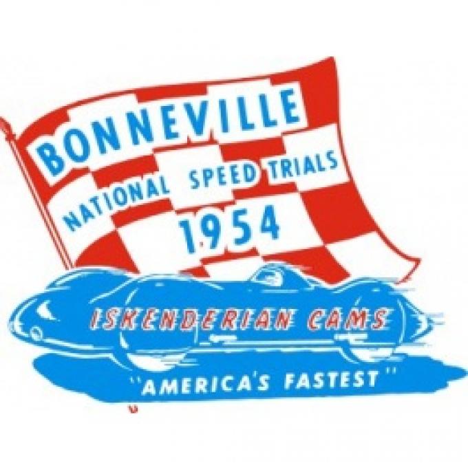 Window Decal, Bonneville Iskenderian Cams, 1954