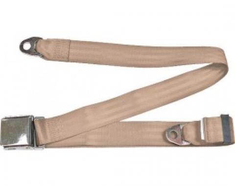 Seatbelt Solutions 1949-1979 Ford | Mercury, Lap Belt, 74" with Chrome Lift Latch 1800603009 | Desert Tan