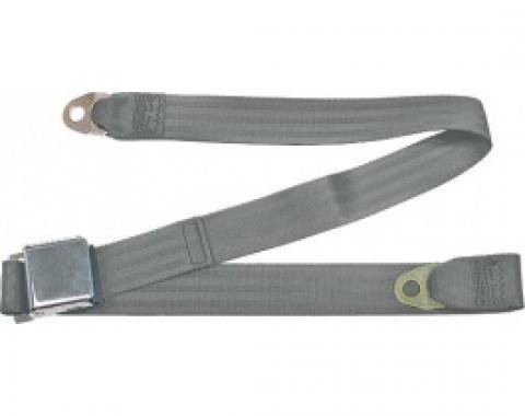 Seatbelt Solutions 1949-1979 Ford | Mercury Lap Belt, 60" with Chrome Lift Latch 1800606005 | Gray