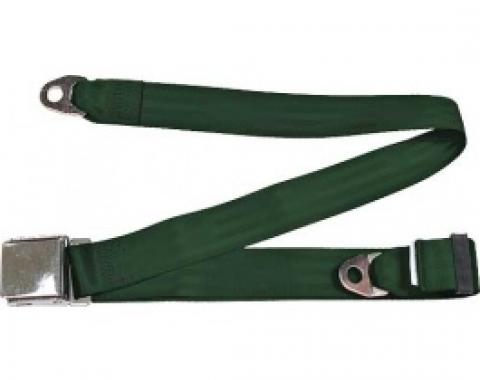 Seatbelt Solutions 1949-1979 Ford | Mercury, Lap Belt, 74" with Chrome Lift Latch 1800745006 | Dark Green