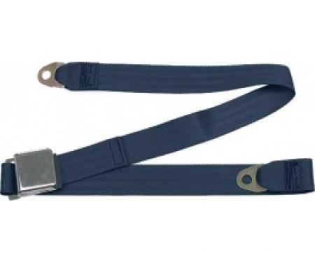 Seatbelt Solutions 1949-1979 Ford | Mercury Lap Belt, 60" with Chrome Lift Latch 1800604004 | Dark Blue