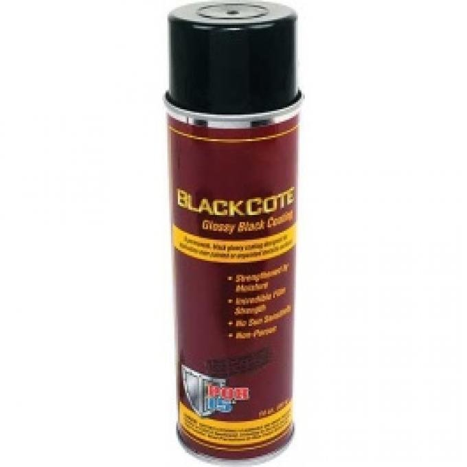 POR-Brand Paint, BlackCote, Gloss Black, 14 Oz. Spray Can