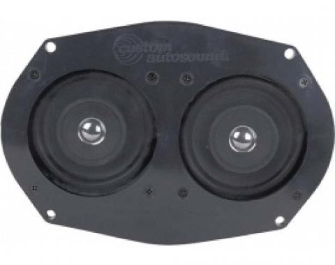 Ford Thunderbird Dual Front Radio Speaker Assembly, Dash Mount, 60 Watt Stereo, 1955-57