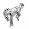 Dennis Carpenter Emblem - Bronco Horse - Universal - Peel & Stick Application - Chrome - 1966-96 Ford Bronco, 2021-22 Ford Bronco E2TZ-16228-C