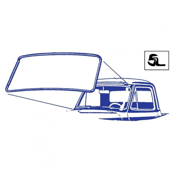 Dennis Carpenter Windshield Seal - with Groove for Chrome - 1961-66 Ford Truck C1TB-8103110-B