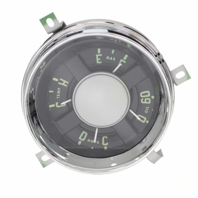 AMD Gauge Cluster Assembly, 6-Volt, 54-55 Chevy Truck X474-4054-S