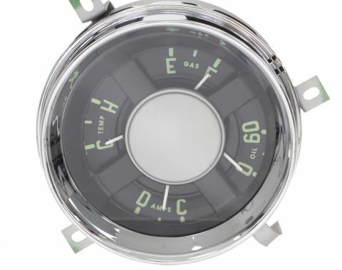 AMD Gauge Cluster Assembly, 6-Volt, 54-55 Chevy Truck X474-4054-S