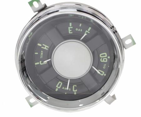 AMD Gauge Cluster Assembly, 6-Volt, 54-55 Chevy Truck X474-4054-S