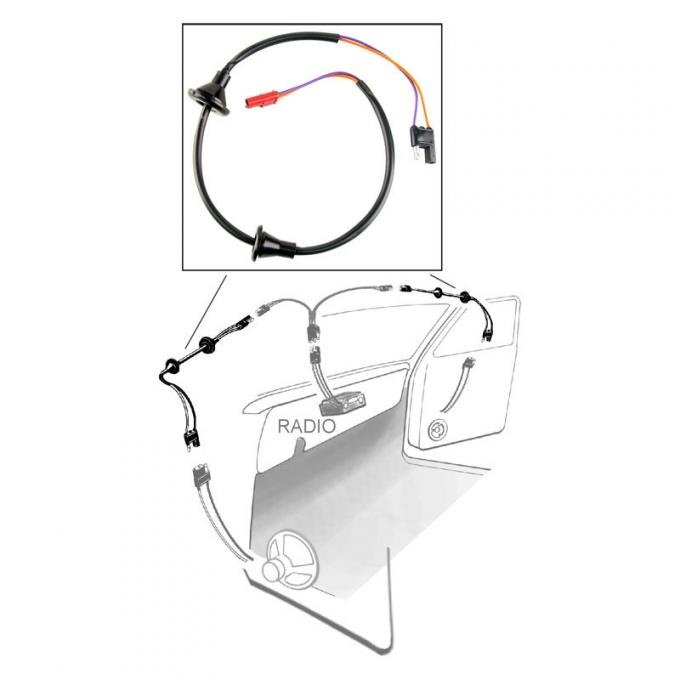 Dennis Carpenter Radio Speaker Wire - 1973-79 Ford Truck, 1978-79 Ford Bronco    D3TZ-19A123-A