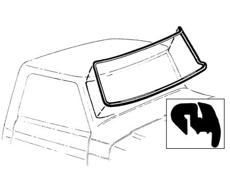 Dennis Carpenter Windshield Seal - No Groove for Chrome - 1973-79 Ford Truck, 1978-79 Ford Bronco D3TZ-1003110-F
