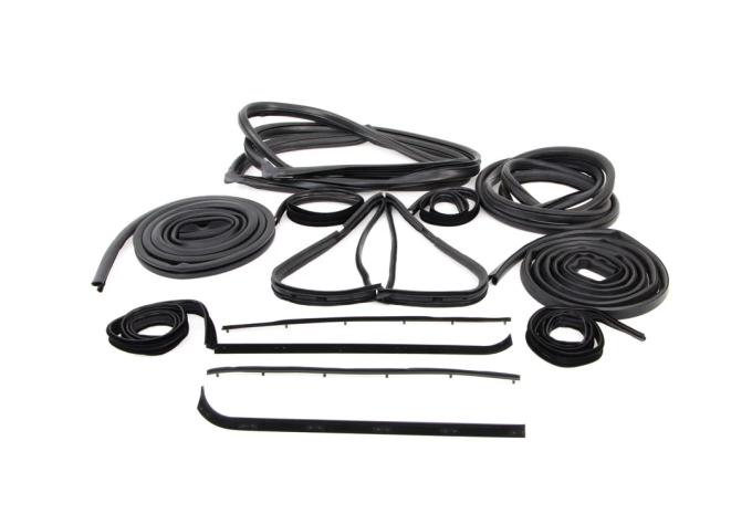 AMD Complete Weatherstrip Seal Kit (14pcs), 73-76 F-Series Pickup w/ Weatherstrip Trim Groove X599-4573-1S
